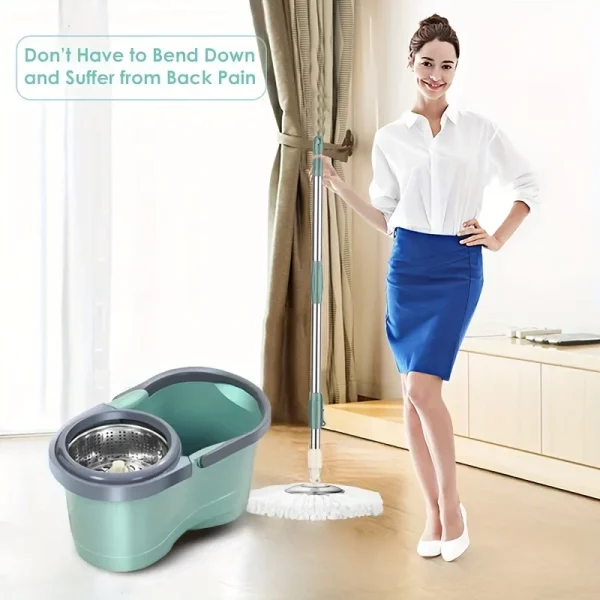 3-Piece Automatic Rotating Mop Set - Image 2