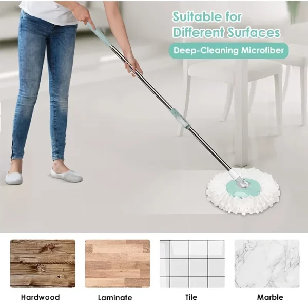 3-Piece Automatic Rotating Mop Set - Image 6