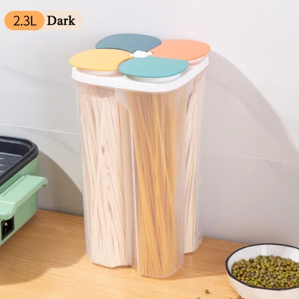 4-Grid Sealed Kitchen Cereal Storage Container - Image 9