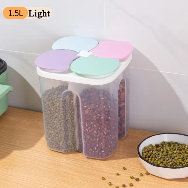 4-Grid Sealed Kitchen Cereal Storage Container - Image 8