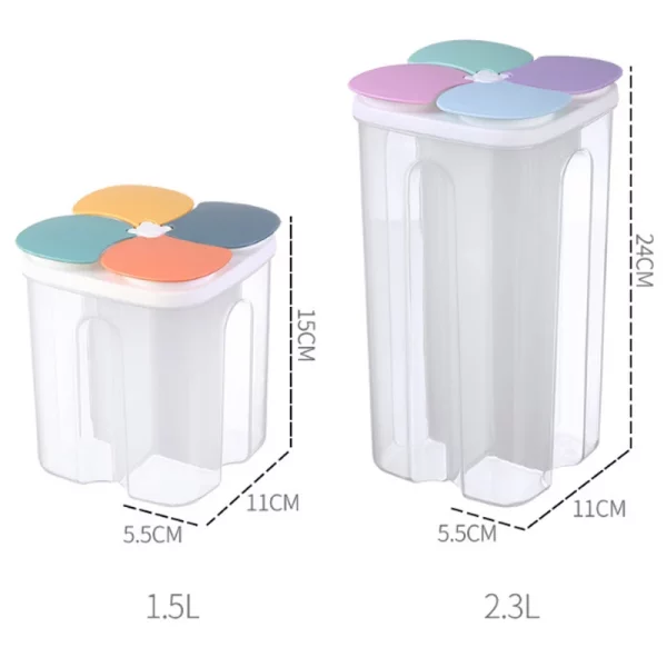 4-Grid Sealed Kitchen Cereal Storage Container - Image 6