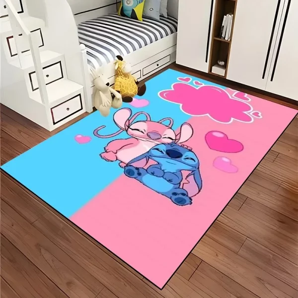 Miniso Disney Lilo Stitch Children Bedroom Bedside Mat Non-Slip Soft Rugs - Image 14