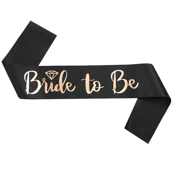 Bride-to-be satin sash in rose gold, perfect for bachelorette parties and bridal showers. - Image 14