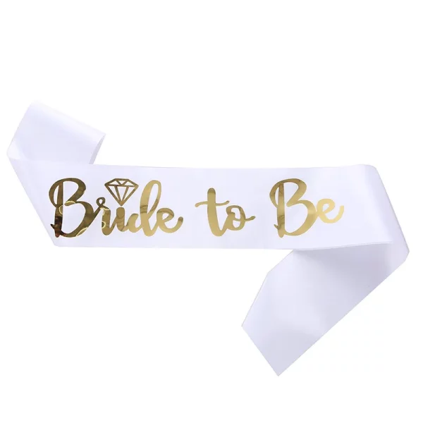 Bride-to-be satin sash in rose gold, perfect for bachelorette parties and bridal showers. - Image 7