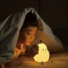 LED Pear Fruit Silicone Night Light 7 Colors Dimming Touch USB Rechargeable Cartoon Bedside Lamp Bedroom Decor Cute Kid Gift - Image 3