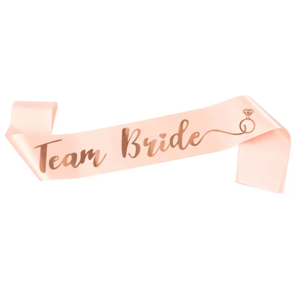 Bride-to-be satin sash in rose gold, perfect for bachelorette parties and bridal showers. - Image 11