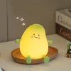 LED Pear Fruit Silicone Night Light 7 Colors Dimming Touch USB Rechargeable Cartoon Bedside Lamp Bedroom Decor Cute Kid Gift - Image 9