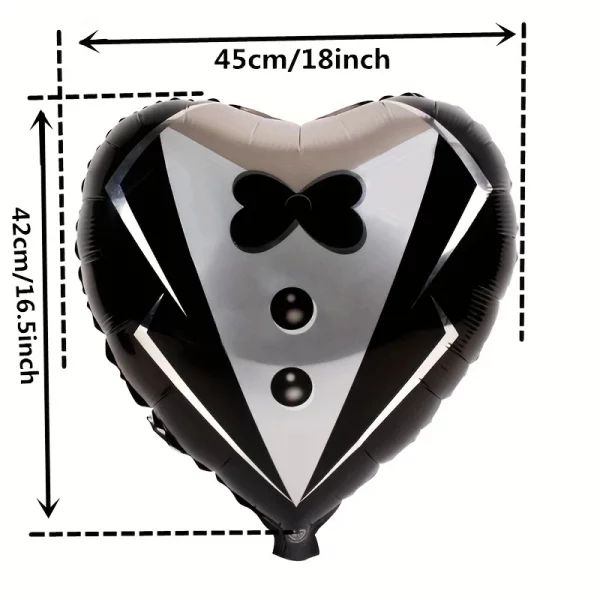 2-piece wedding dress and suit foil balloons. - Image 6