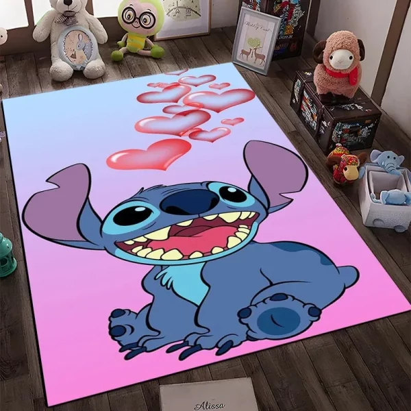 Miniso Disney Lilo Stitch Children Bedroom Bedside Mat Non-Slip Soft Rugs - Image 11