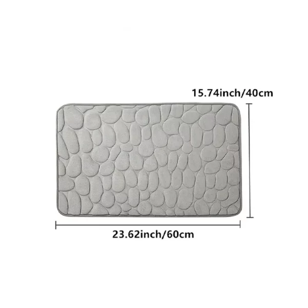 Foot Mat Coral Fleece Floor Mat Household Memory Foam Embroidered Bathroom Thickened Absorbent Floor Mat Door - Image 5