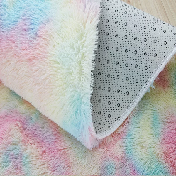 Kids Carpet Girl Rainbow Colors Carpets For Bedroom - Image 6