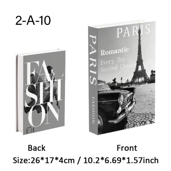 Luxury Fake Book Storage Box Decorative Books Interior Decoration Boho Perfume Paris Women Coffee Table Props Bedroom Home Decor - Image 14