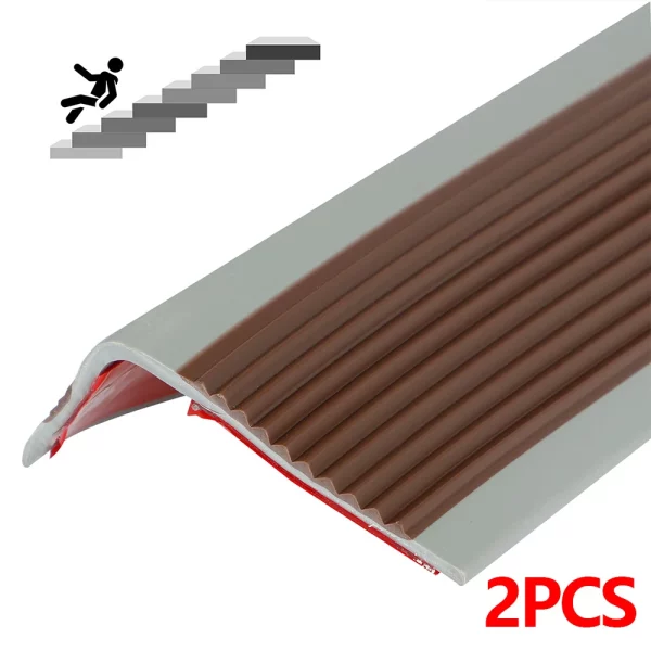 1/2 pcs non-slip stair edge protectors: self-adhesive PVC L-shape trim for waterproof stair edging. - Image 9