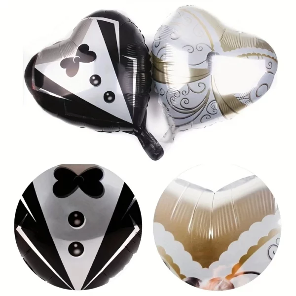 2-piece wedding dress and suit foil balloons. - Image 2