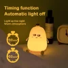 LED Pear Fruit Silicone Night Light 7 Colors Dimming Touch USB Rechargeable Cartoon Bedside Lamp Bedroom Decor Cute Kid Gift - Image 6