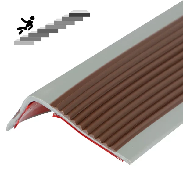1/2 pcs non-slip stair edge protectors: self-adhesive PVC L-shape trim for waterproof stair edging. - Image 7