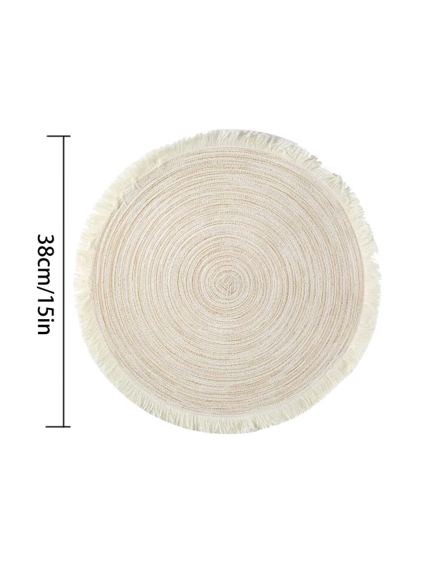 1pcs Hot Selling Fringe Eco-friendly Polyester Cheap Table Mat Placemats Kitchen Mat - Image 7