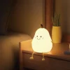 LED Pear Fruit Silicone Night Light 7 Colors Dimming Touch USB Rechargeable Cartoon Bedside Lamp Bedroom Decor Cute Kid Gift - Image 4
