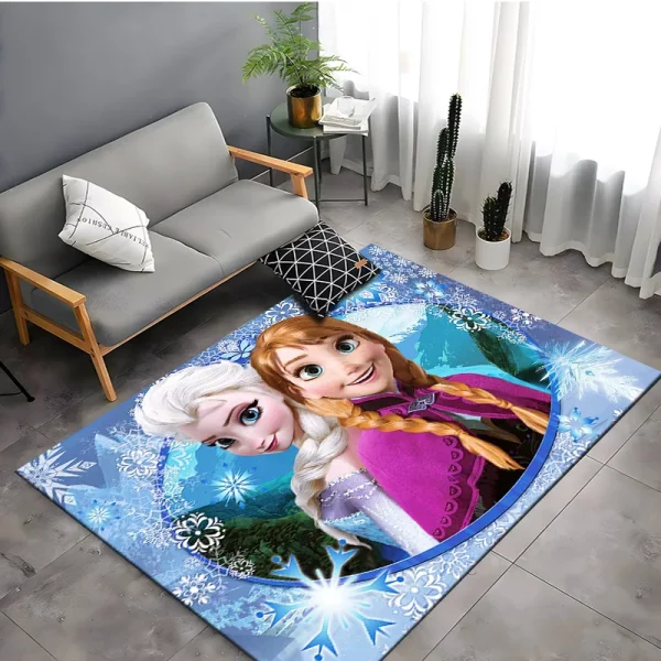 MINISO Disney Frozen Rugs Fashion 3D Printing Anime Elsa Carpet Cartoon Bedroom - Image 20