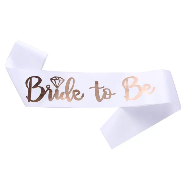 Bride-to-be satin sash in rose gold, perfect for bachelorette parties and bridal showers. - Image 12