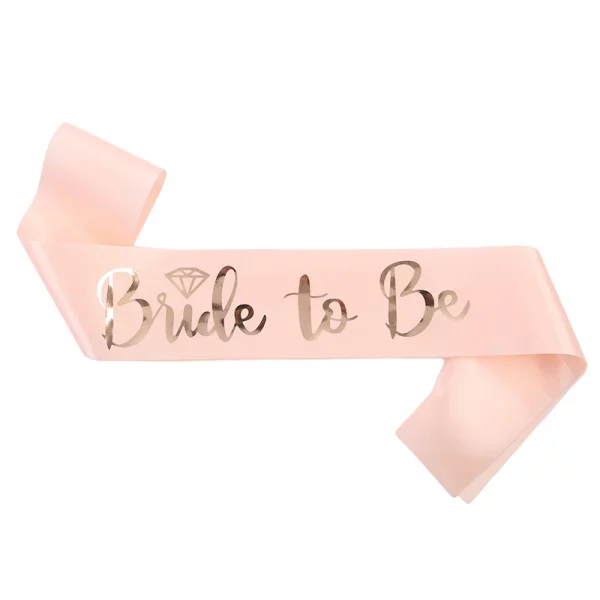 Bride-to-be satin sash in rose gold, perfect for bachelorette parties and bridal showers. - Image 13