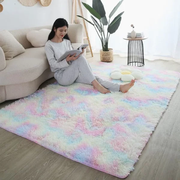 Kids Carpet Girl Rainbow Colors Carpets For Bedroom - Image 12