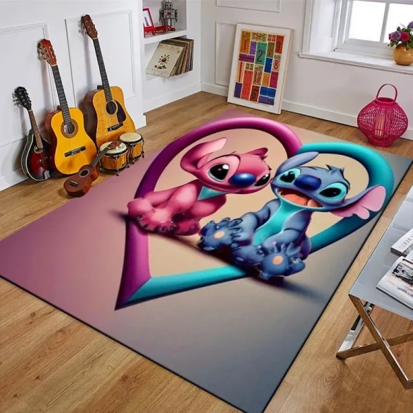 Miniso Disney Lilo Stitch Children Bedroom Bedside Mat Non-Slip Soft Rugs - Image 3