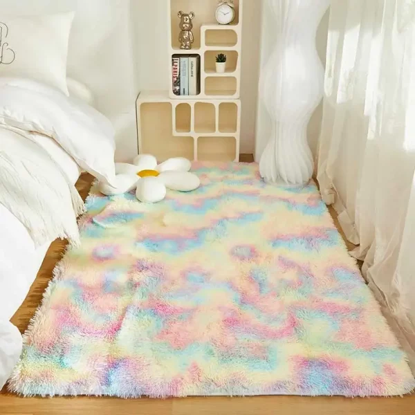 Kids Carpet Girl Rainbow Colors Carpets For Bedroom - Image 4