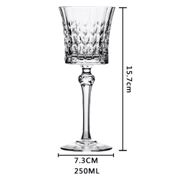 French Goblet European Crystal Glass Banquet Grape Wine Glass Whisky Sparkling Champagne Glass Transparent Dessert Cup - Image 3