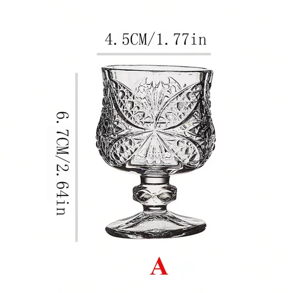 6pcs Vintage Wine Glass Set Butterfly Carved Cups Shot Glass European Engraved Cup Mini Cups Drinkware Gifts Home Accessories - Image 4