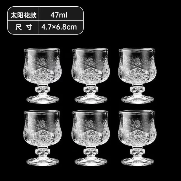 6pcs Vintage Wine Glass Set Butterfly Carved Cups Shot Glass European Engraved Cup Mini Cups Drinkware Gifts Home Accessories - Image 9