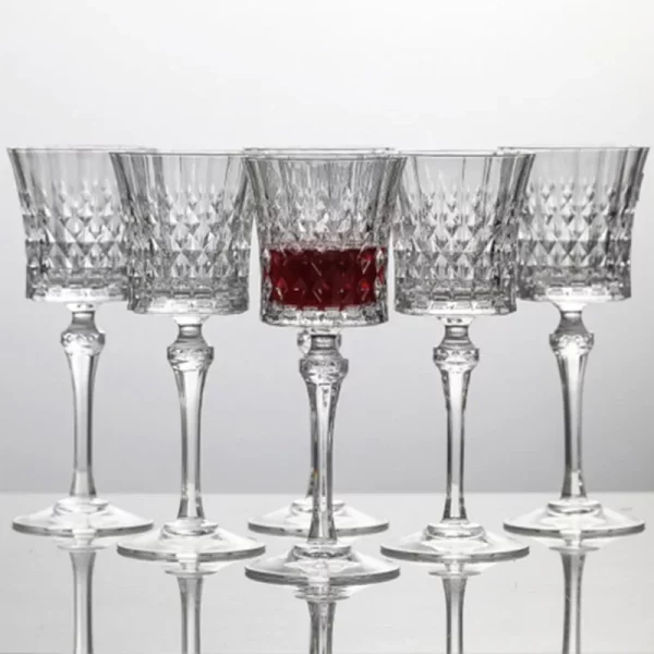 French Goblet European Crystal Glass Banquet Grape Wine Glass Whisky Sparkling Champagne Glass Transparent Dessert Cup - Image 5