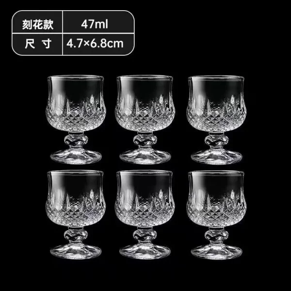 6pcs Vintage Wine Glass Set Butterfly Carved Cups Shot Glass European Engraved Cup Mini Cups Drinkware Gifts Home Accessories - Image 7