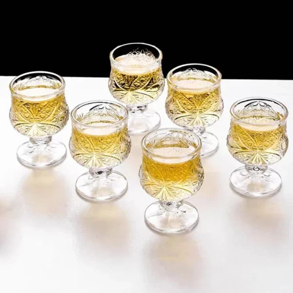 6pcs Vintage Wine Glass Set Butterfly Carved Cups Shot Glass European Engraved Cup Mini Cups Drinkware Gifts Home Accessories - Image 8