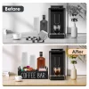 Wooden Coffee Bar Organizer Compartmentalized Coffee TeaBag Paper Cup Storage Box Handle Counter Desktop Miscellaneous Sorting - Image 5