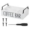 Wooden Coffee Bar Organizer Compartmentalized Coffee TeaBag Paper Cup Storage Box Handle Counter Desktop Miscellaneous Sorting - Image 7