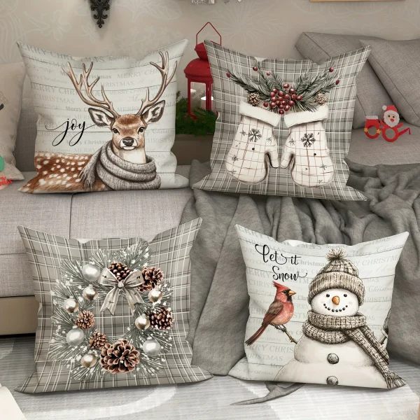 Christmas Decoration Pillowcase Snowman - Image 2