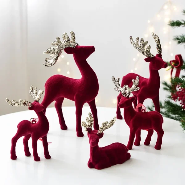 2024 natal rena elk estatueta decoração mesa árvore de natal