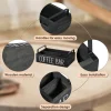Wooden Coffee Bar Organizer Compartmentalized Coffee TeaBag Paper Cup Storage Box Handle Counter Desktop Miscellaneous Sorting - Image 3